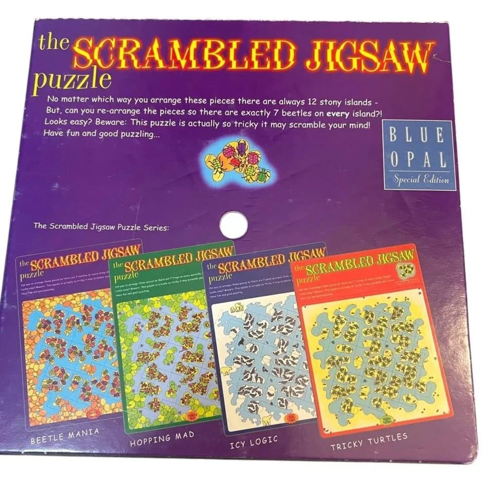 The Scrambled Jigsaw Puzzle Bundle Of 3 Vintage Critical Thinking Brain Problems